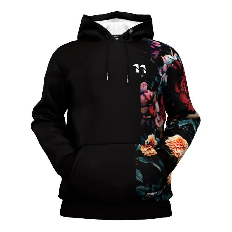 Men's Hoodies with Ribbed HemsVintage Flowers Hoodie