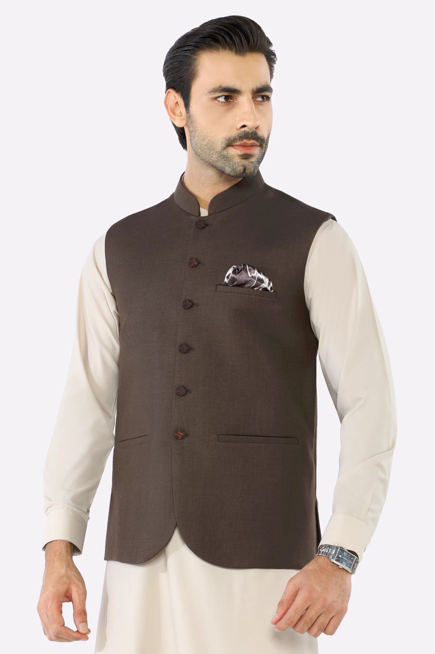 Men's Coats with Quick-Dry FabricDark Brown Waistcoat