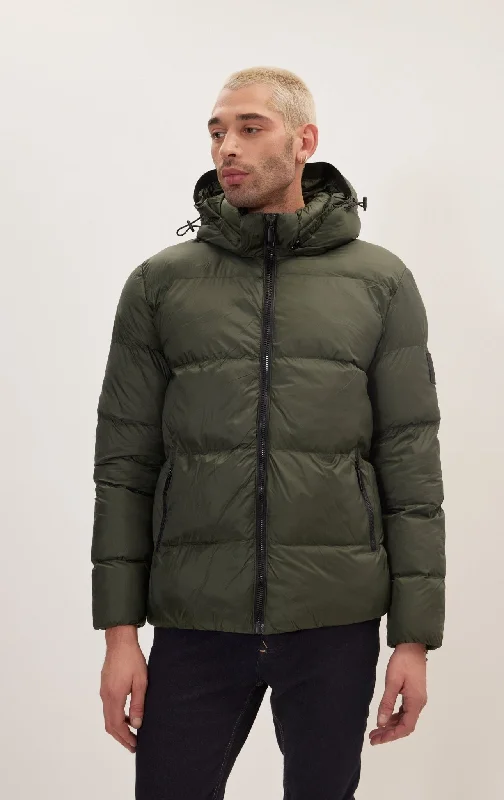 Men's Coats for AutumnHeavy Padded Coat - Dark Green