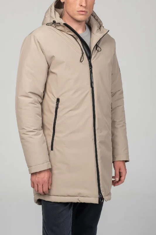 Essential Men's Puffer JacketsTraveler's Thermal Winter Coat - Stone