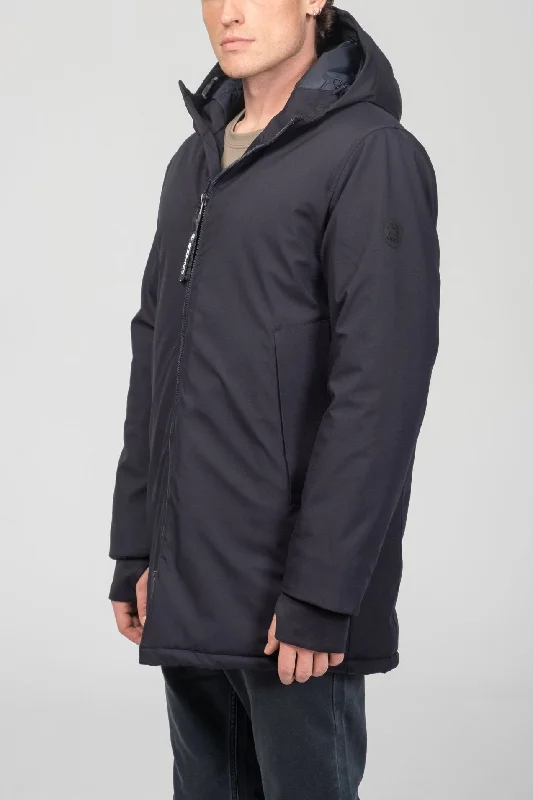 Men's Coats with Hidden PocketsCozy Seamless Winter Coat - Navy