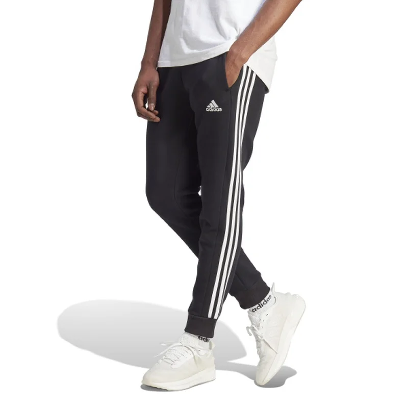 Men's Pants with Reflective Stripes for SafetyAdidas Mens Essentials Fleece Tapered Cuff 3-Stripes Pant