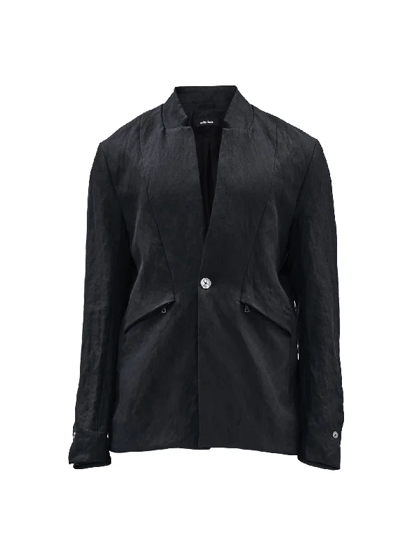 Men's Coats with Stretch Fabricareso blazer cotton/metal blend black