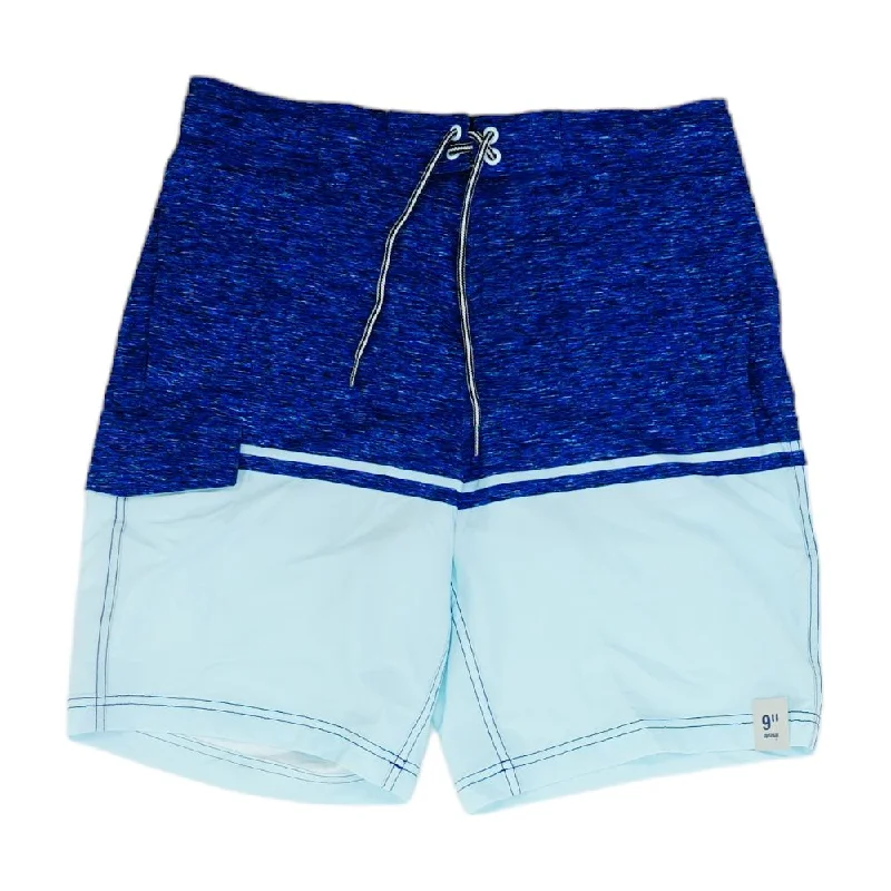 Blue Color Block Swim Bottom