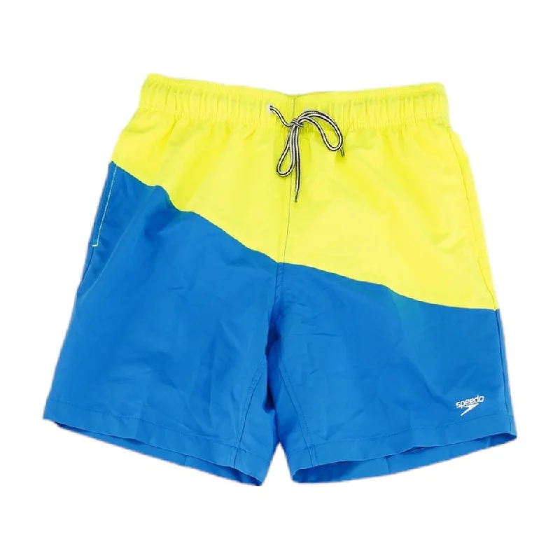 Blue Color Block Swim Shorts