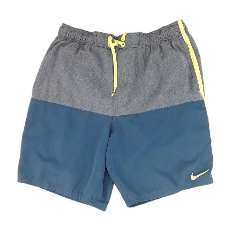 Blue Color Block Swim Shorts