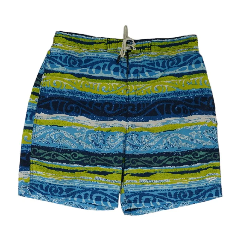 Blue Striped Swim Shorts