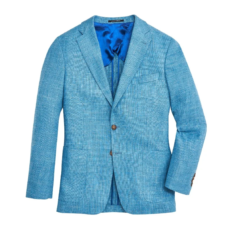 Men's Coats for Big and TallDrago Cabana Blue Solid Sport Coat