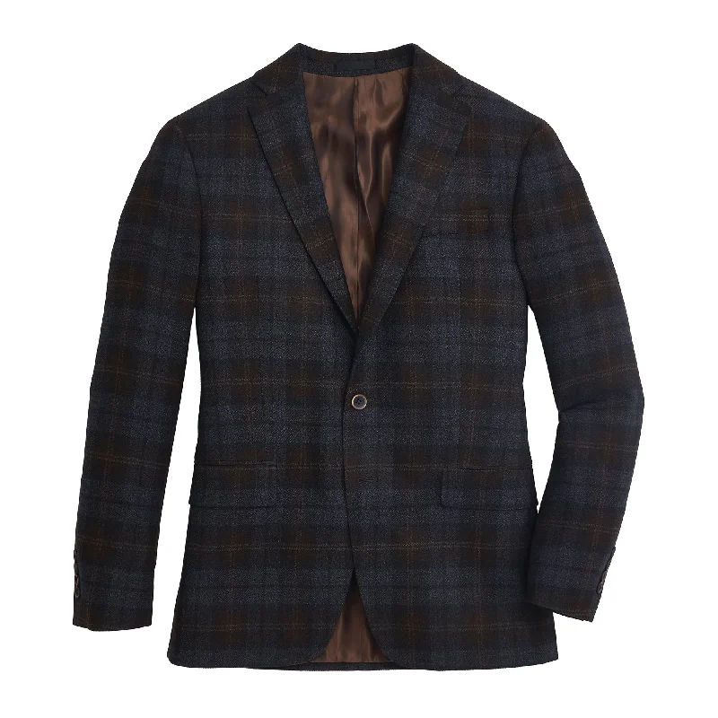 Men's Coats with Snap ButtonsZegna Chicory Coffee Plaid Sport Coat