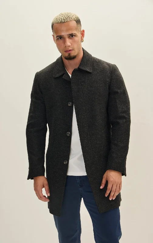 Men's Coats for City WearClassic Pea Coat - Dark Anthracite