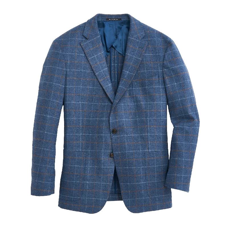 Men's Coats with Synthetic InsulationCountry Blue Windowpane Sport Coat