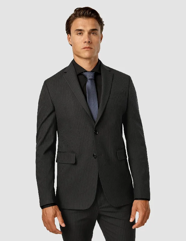 Men's Suits for Financial ServicesEssential Blazer Regular Asphalt Pinstripe