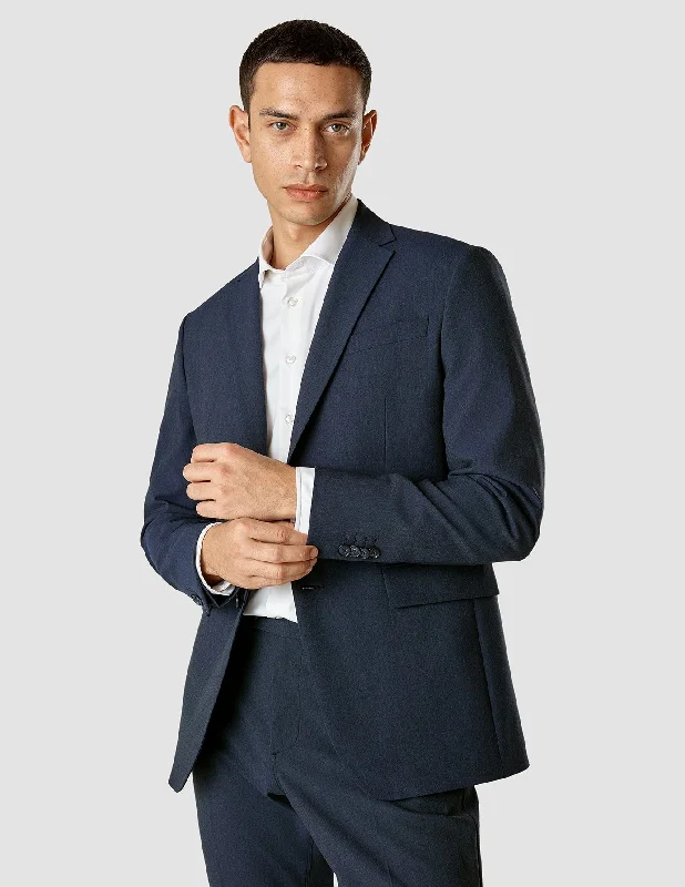 Men's Suits for Corporate SettingsEssential Blazer Navy Melange Slim