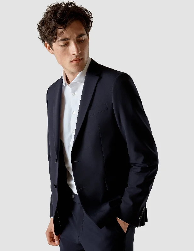 Men's Suits with Hidden PocketsEssential Blazer Regular Midnight Blue