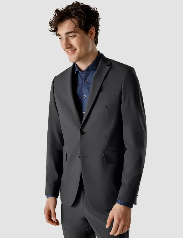 Men's Suits with Wrinkle-Resistant FabricsEssential Blazer Slim Dark Shadow