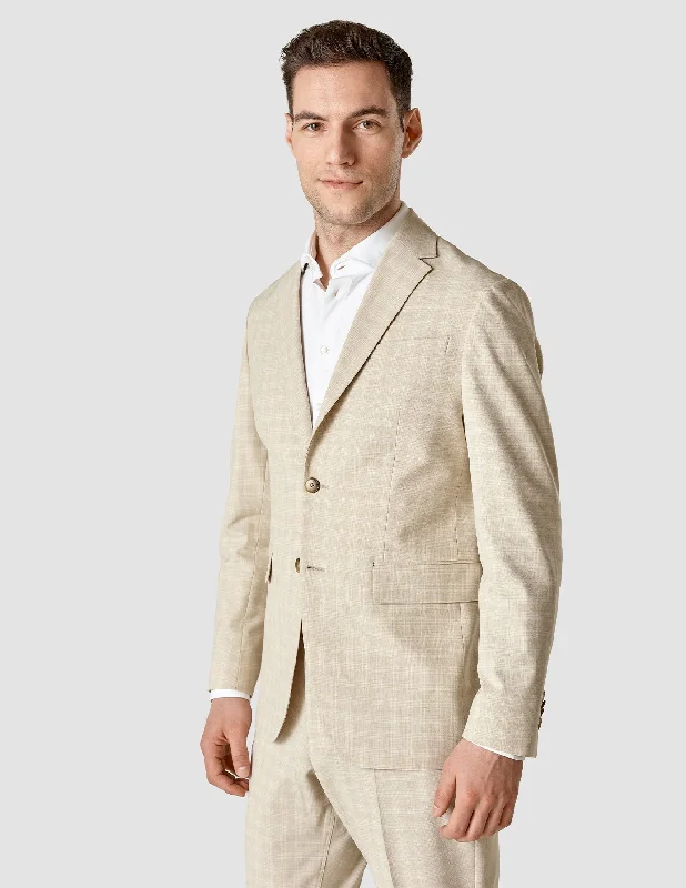 Men's Suits for Sports EventsEssential Easy Blazer Regular Warm Sand