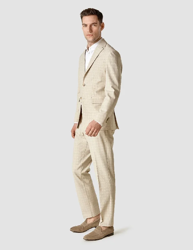 Men's Suits with Structured JacketsEssential Easy Suit Warm Sand