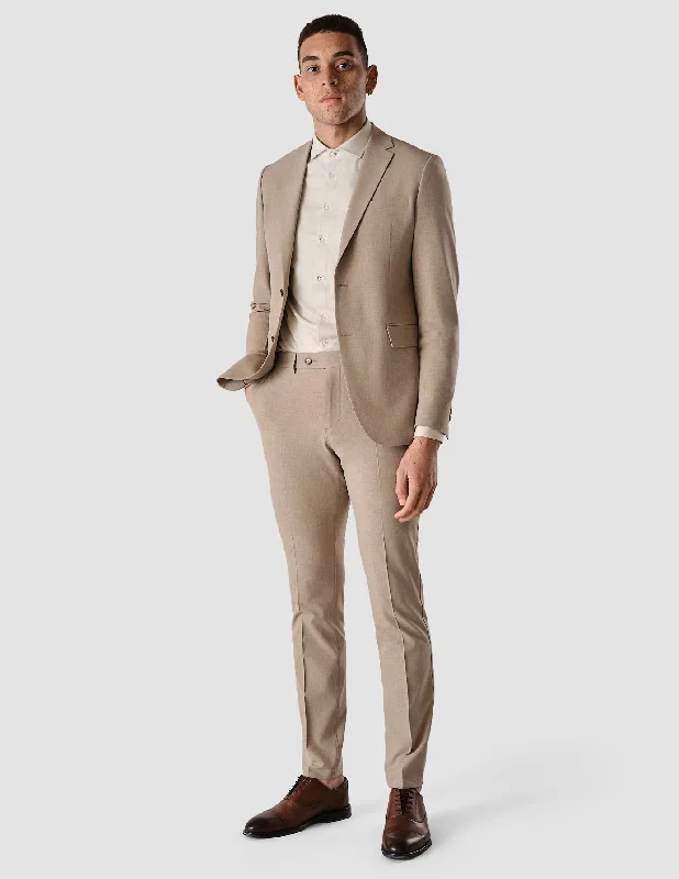 Men's Suits with Wool-Blend FabricsEssential Suit Sand Grain