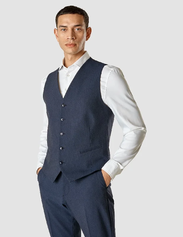 Men's Suits with Athletic FitsEssential Vest Navy Melange