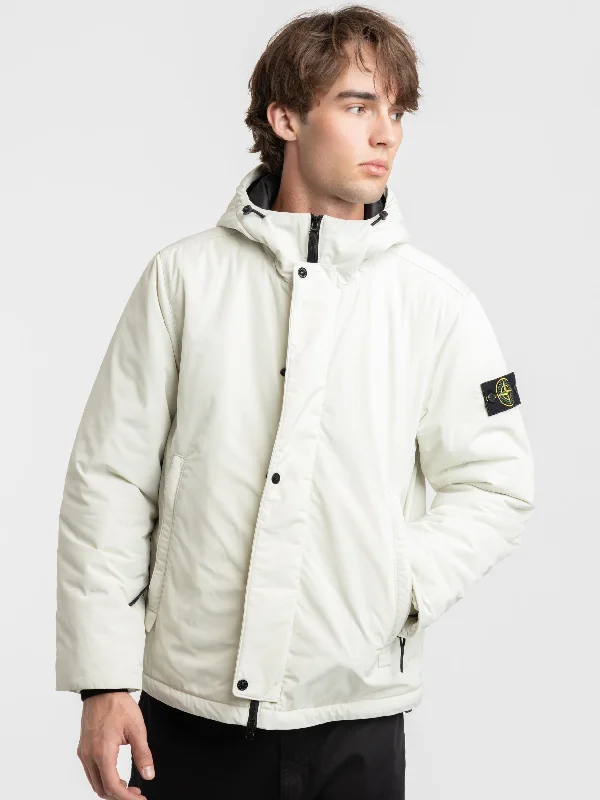 Men's Coats for WorkGiubbotto White Micro Twill PrimaLoft® Jacket