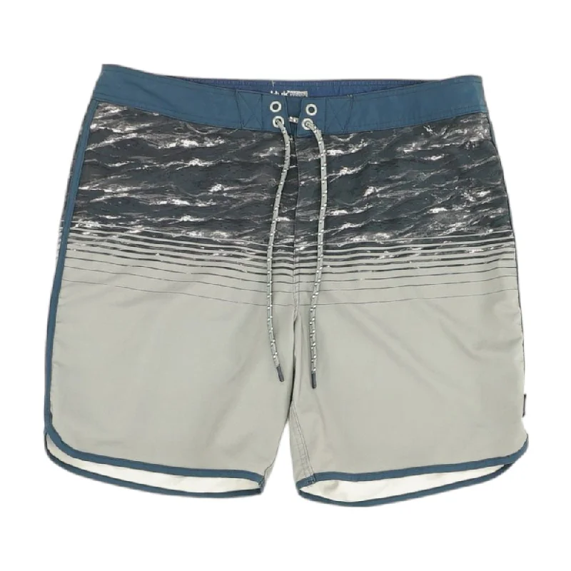 Gray Graphic Swim Shorts