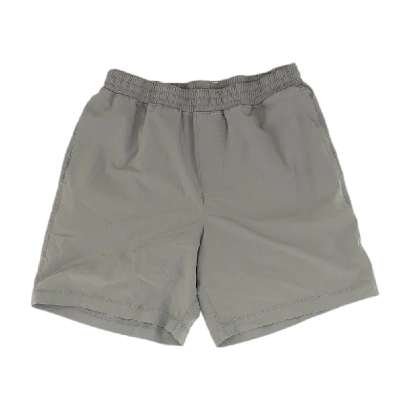 Gray Solid Swim Shorts