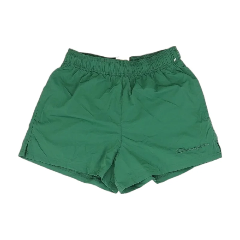 Green Solid Swim Shorts