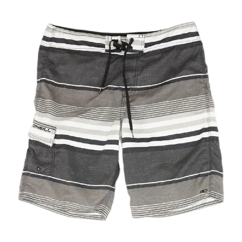 Green Striped Swim Shorts