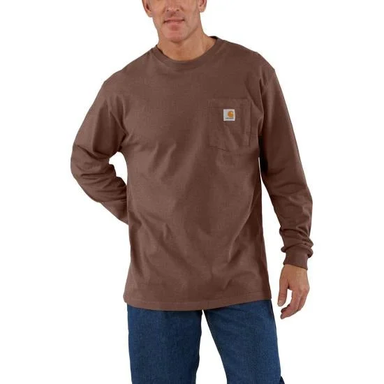 Men's Loose Fit Heavyweight Long-Sleeve Pocket T-Shirt