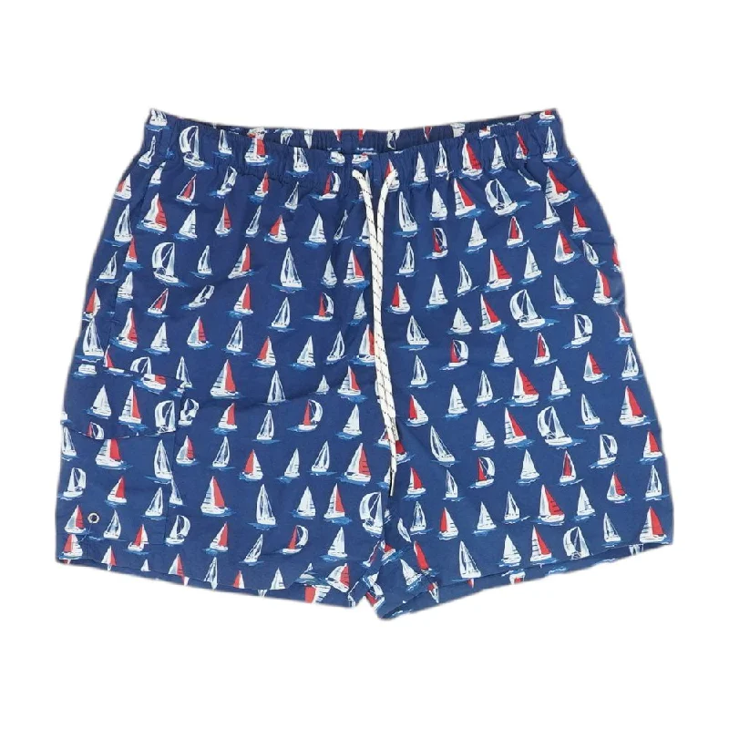 Navy Graphic Swim Shorts