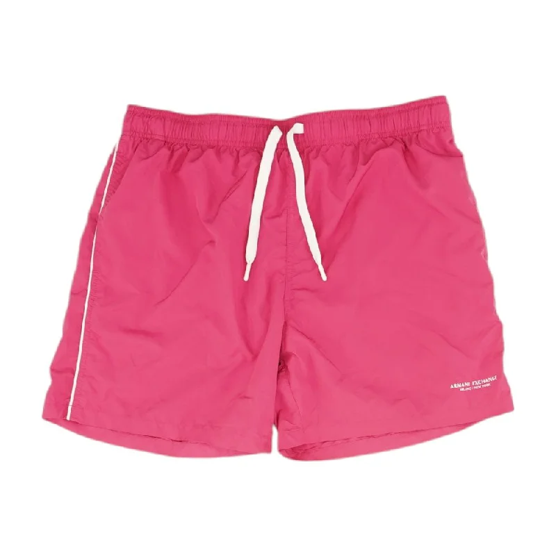 Pink Solid Swim Shorts