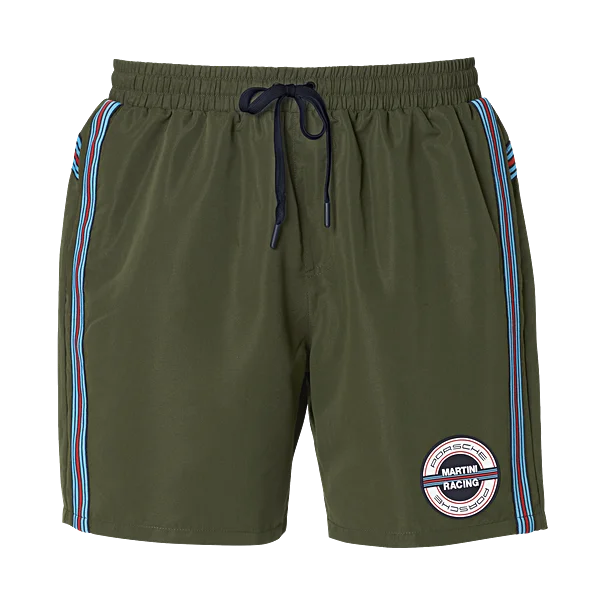 Men's Tailored Pants for a Sharp AppearancePorsche Men's Swim Shorts, Olive Green - Martini Racing