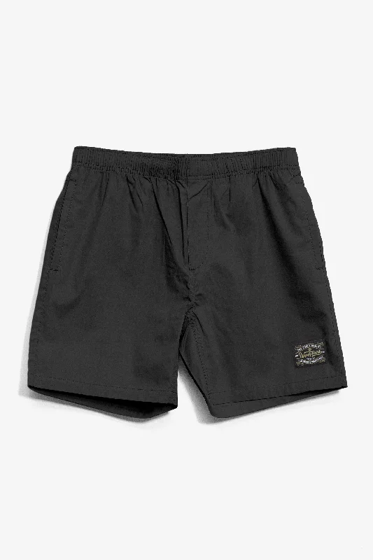 Men's Low-Waisted Pants for a Casual VibePro Label 17" Beach Shorts - Black