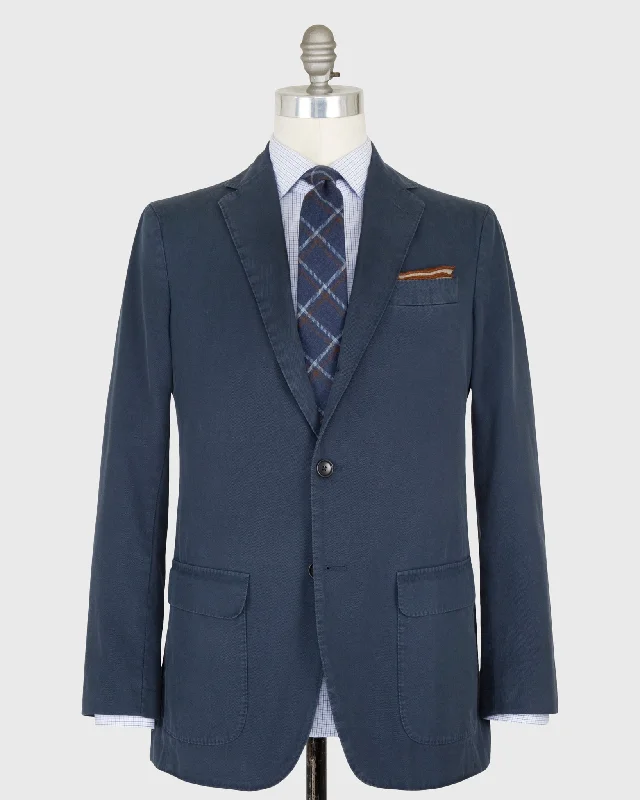 Elegant Men's Wool CoatsVirgil No. 1 Jacket in Pacific High Ridge Twill