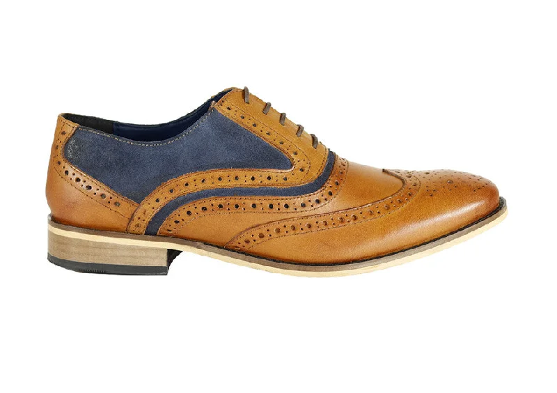 Men's Suits for WeddingsSPENCER BROGUE - TAN / NAVY