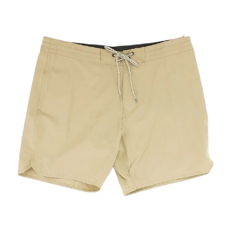 Tan Solid Swim Shorts