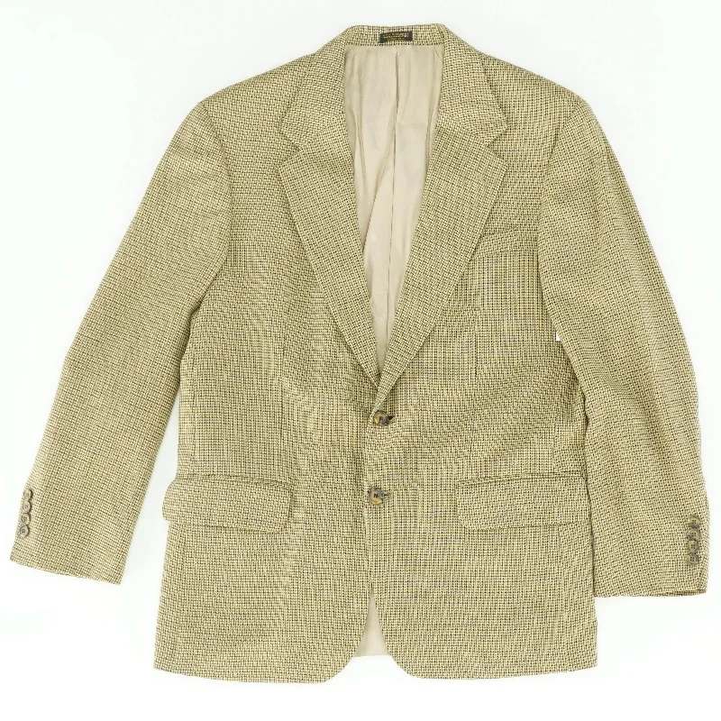 Men's Suits with Shawl LapelsVintage Wool Plaid Single-Breasted Blazer