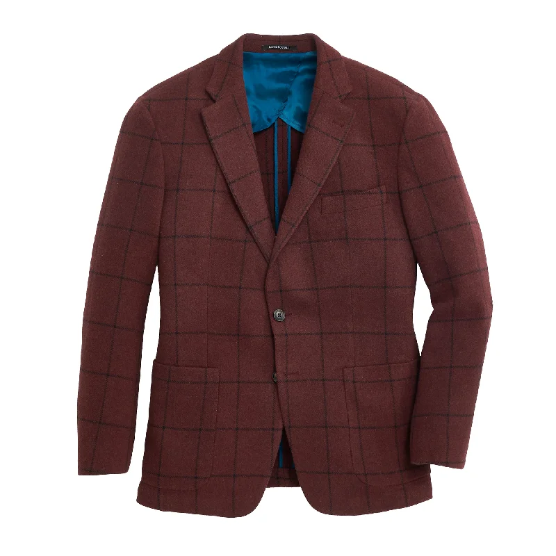 Men's Coats with Embroidered DetailsZinfandel Windowpane Sport Coat