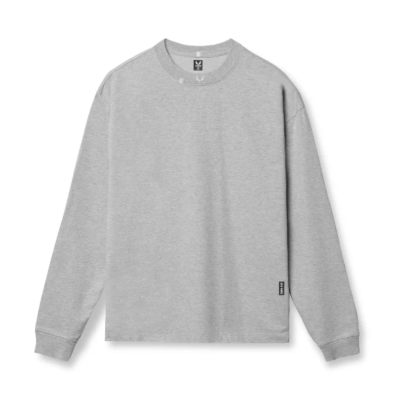 Men's Shirts with High Necks0851. Tech Essential™ Relaxed Long Sleeve - Heather Grey