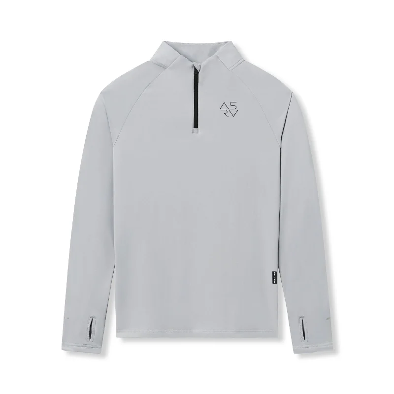 Men's Shirts with Adjustable Hemlines0906. Thermal Training Quarter Zip - Slate Grey "Cyber"