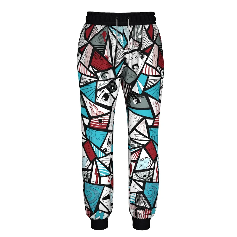 Men's Zippered Pants for SecurityAnime Disrupt Sweatpants