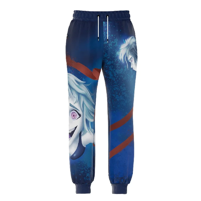 Men's Pants with Contrast Fabric PanelsAnime Kyoki Sweatpants