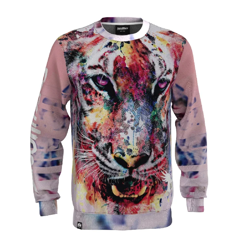 Athletic-Cut Men's SportswearAquarelle Tiger Sweatshirt