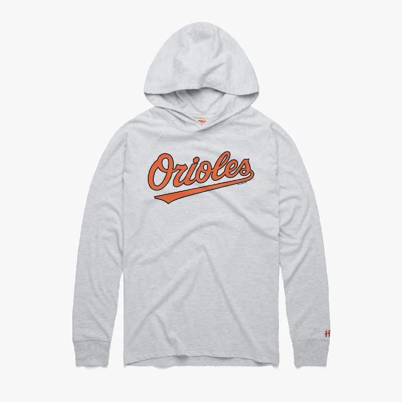 Elegant Men's Dress ShirtsBaltimore Orioles Jersey Logo Lightweight Hoodie