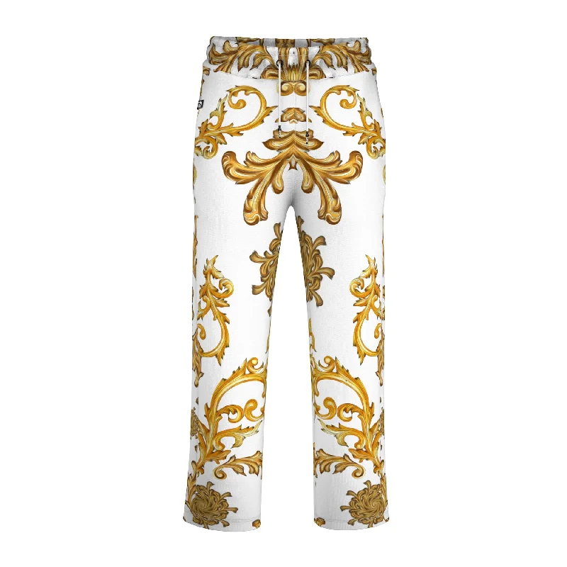 Men's Pants with Ripped and Distressed DetailsBaroque Track Pants