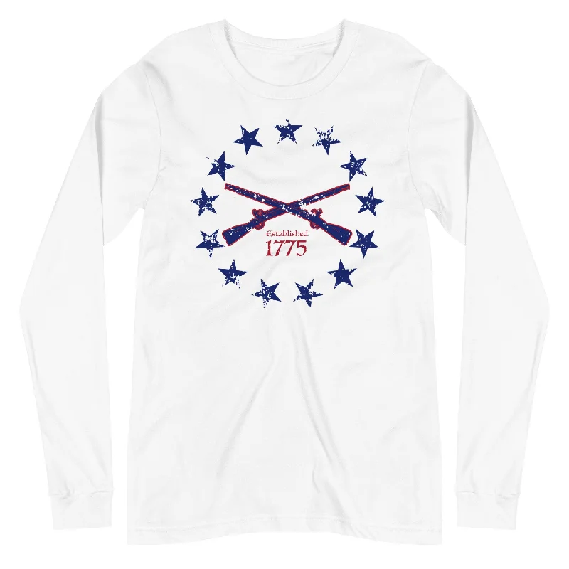 Men's Shirts with Button-Down CollarsCLT - Betsy Ross Crossed Rifles Long Sleeve