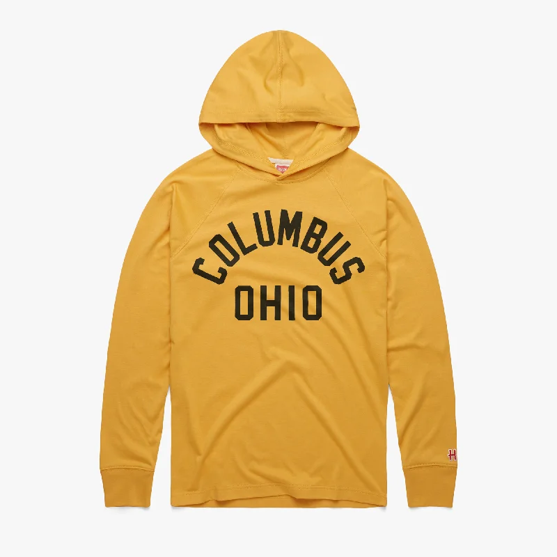 Men's Shirts with Lace-Up HemlinesColumbus Ohio Lightweight Hoodie