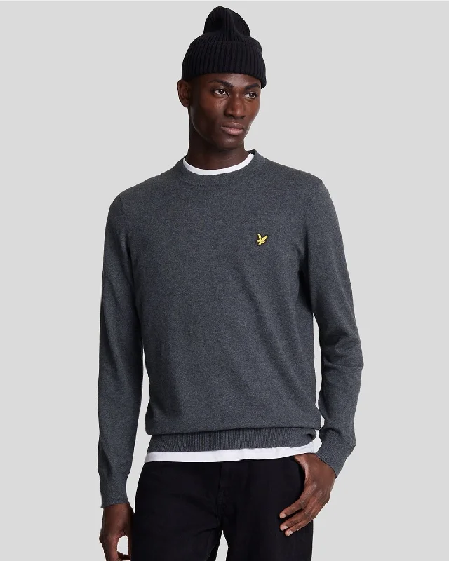 Modern and Versatile Men's SportswearCotton Merino Crew Neck Jumper