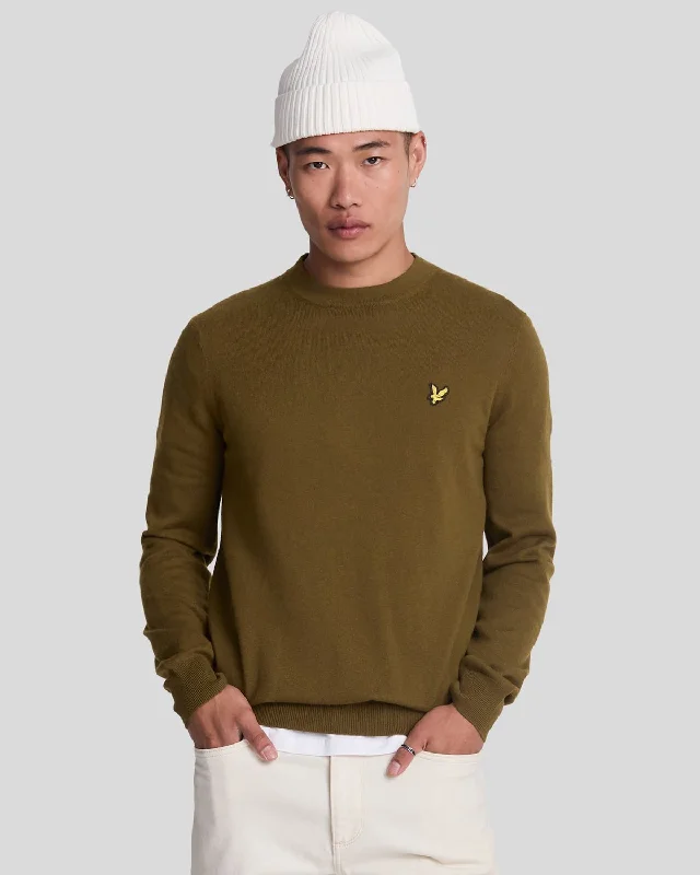 Ergonomic Men's SportswearCotton Merino Crew Neck Jumper