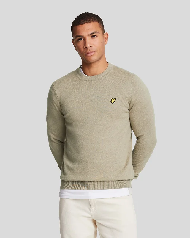 Thermal and Moisture-Wicking Men's SportswearCotton Merino Crew Neck Jumper